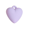 Matte lavender heart-shaped acrylic pendant charm for DIY keychains and bags - Purple
