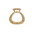 Khaki lucky bag spring ring keychain hook with traditional Chinese Fu character - Blessing Bag / Light Coffee