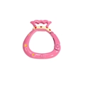 Pink lucky bag spring ring keychain connector with gold star and fu character - Blessing Bag / Peach