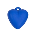 Matte dark blue acrylic heart charm with top hole for keychains and DIY crafts - Sapphire Blue