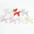 Balloon dog pendants with pearl necklace in 7 metallic gradient colors for DIY crafts - Bubble Mixed Colors