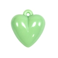 Glossy mint green acrylic heart pendant with smooth finish for DIY keychains and bags - Milky Green