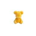 Pendentif ours en acrylique coloré avec texture floquée jaune pour porte-clés DIY - Ours / Jaune