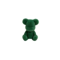 Charm ours floqué vert avec finition acrylique pour dragonnes de téléphone et porte-clés DIY - Ours / Vert Foncé