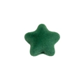 Perle étoile floquée vert foncé pour porte-clés avec une texture velours douce - Étoile / Vert Foncé
