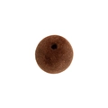 Perle sphérique floquée marron avec trou pour bijoux DIY et cordon de téléphone - Perles rondes / Marron