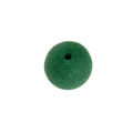 Perle ronde floquée verte avec trou vertical pour bijoux DIY et décoration de clé - Perles rondes / Vert Foncé