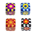 Checkerboard tulip and floral square resin beads for DIY handmade jewelry crafting - Checkerboard Flower / Random Color