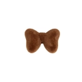Nœud floqué marron pour la fabrication de bijoux DIY et accessoires faits main - Gros Nœud Blanc / Marron