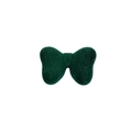 Pendentif noeud en velours vert foncé pour porte-clés DIY et bijoux de mobile - Gros Nœud Blanc / Vert Foncé