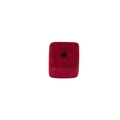 Perle carrée floquée rouge foncé avec trou central pour création de bijoux - Carré / Rouge Ancorra