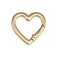 Mosquetón de aleación con forma de corazón dorado mate para llaveros y bolsos DIY - Corazón / Dorado