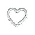 Mosquetón de aleación en forma de corazón plateado para llaveros DIY y bolsos de mano - Corazón / Plateado