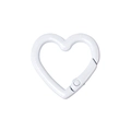Cierre de anillo de resorte blanco con forma de corazón para llaveros y bolsos - Corazón / Blanco