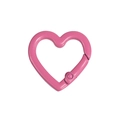 Cierre de resorte en forma de corazón rosa brillante de aleación para llaveros DIY - Corazón / Melocotón