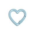 Mosquetón en forma de corazón azul claro mate para llaveros DIY y accesorios de bolsos - Corazón / Azul Niebla