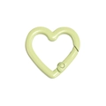 Cierre de resorte de corazón de aleación verde claro con acabado mate para llaveros DIY - Corazón / Verde Menta