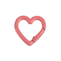 Anillo de resorte metálico rosa coral en forma de corazón para llaveros y bolsos DIY - Corazón / Rojo Pasta de Frijol