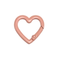 Cierre de anillo de resorte en forma de corazón rosa mate para manualidades DIY - Corazón / Rosa loto