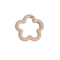Matte khakifarbene Blumen Federring Karabiner für DIY Schlüsselanhänger und Taschen - Fünfblättrige Blume / Lackiert - Milchteefarbe