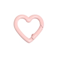 Cierre de resorte metálico rosa con forma de corazón para llaveros y accesorios DIY - Corazón / Rosa brillante