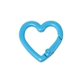 Hebilla de resorte en forma de corazón azul para llaveros y accesorios artesanales - Corazón / Azul marino