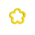 Leuchtend gelber Karabinerverschluss in Blumenform für DIY Schlüsselanhänger und Basteln - Fünfblättrige Blume / Gelb
