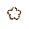 Hellgoldener Metall-Federring in Blumenform für DIY-Schlüsselanhänger und Taschen - Fünfblättrige Blume / Lackiert KC Gold
