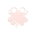 Pink acrylic four leaf clover lucky charm pendant with My Lucky Charms text - Four-Leaf Clover / Pink
