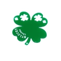 Green acrylic four-leaf clover charm with My Lucky Charms text for DIY keychains - Four-Leaf Clover / Dark Green