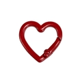 Anillo de resorte metálico rojo con forma de corazón para llaveros y accesorios - Corazón / Rojo