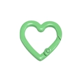 Mosquetón verde con forma de corazón en aleación para llaveros DIY y accesorios moda - Corazón / Verde Primavera