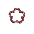 Violetter blumenförmiger Metall-Federring-Verschluss für DIY-Schlüsselanhänger und Taschen - Fünfblättrige Blume / Schillerndes Rot