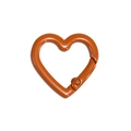 Anillo de resorte metálico naranja con forma de corazón para llaveros y accesorios DIY - Corazón / Naranja Atardecer