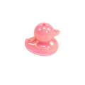 Perlina a forma di anatra rosa perlato con foro verticale per gioielli fai da te - Anatra / Placcato Rosa Rosso