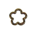 Regenbogenfarbene Blumen Metall Federring Schnalle für DIY Schlüsselanhänger Zubehör - Fünfblättrige Blume / Irisierender Tiefer Kaffee