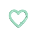 Mosquetón en forma de corazón verde menta para llaveros y accesorios de bricolaje - Corazón / Verde Leche