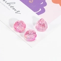 Pink iridescent lotus pod and root charms for DIY jewelry and phone chain accessories - Transparent Rose Red