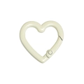 Cierre de resorte metálico en forma de corazón blanco crema para llaveros y bolsos - Corazón / Blanco Roto