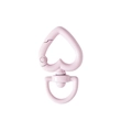 Macaron pink heart-shaped swivel lobster clasp with matte finish for DIY keychains - Small / Small-Light Pink