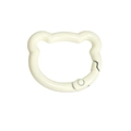 Crèmewitte beer vormige springsluiting voor DIY sleutelhangers en accessoires - Beer hoofd veer gesp / Beige