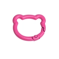 Roze beer vormige karabijnhaak van legering voor DIY sleutelhangers en accessoires - Beer hoofd veer gesp / Rozerood