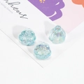 Iridescent light blue cat paw charms for DIY phone chains and jewelry making accessories - Transparent Water Blue