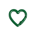Cierre de anillo de resorte con forma de corazón verde oscuro para accesorios de llavero - Corazón / Verde Oscuro