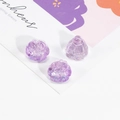 Translucent purple lotus pod pendants for DIY jewelry and keychain accessories - Transparent Light Purple