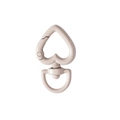 Pink heart-shaped spring ring lobster clasp connector for DIY keychain accessories - Small / Small - Milk Tea Color