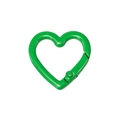 Mosquetón en forma de corazón verde hierba con cierre de resorte para llaveros DIY - Corazón / Verde esmeralda