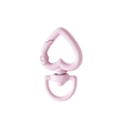 Pink heart-shaped lobster clasp with 360-degree rotating swivel D-ring for DIY crafts - Small / Small - Light Pink
