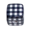 DIY acrylic cube bead featuring a black and white checkerboard pattern for jewelry making - New Dotted Grid (Black)