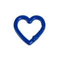 Mosquetón de aleación azul real con forma de corazón para llaveros y accesorios DIY - Corazón / Azul Zafiro